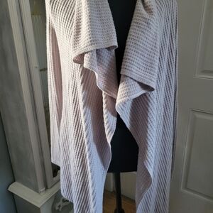 Tart Cream Textured Women's Poncho